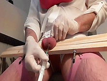 Saline Insertion Into Sack