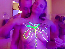 Body Painting In The Black Light