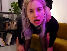 So Horny! Drilled her through Ripped Pantyhose,  Foot Job,  Squirting,  Cums On - Quarantine Dance