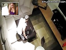 Asshole Girlfriend Secretly Fucks With Tv While Boyfriend Watches Playoffs