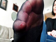 Black Nylons Feet From Milf