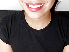 Hand-job Close Up - Sensual Red Lips