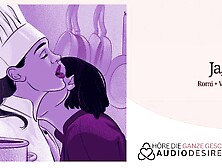 Lesbische Chefin dominiert dich und bedient sich am Dessert | Erotic Audio [lesbian] [domination]