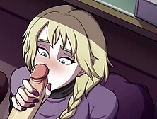 Witch Hunter - Part 6 Sex Scenes - Nasty Librarian Hand-job Under The Desk By LoveSkySanHentai