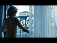Blonde Lady Opens Up Window And Seen By Passing People While Naked.
