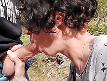 Blowjob in the woods