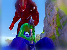 Furry Monsters And Alien Double Anal Squirting Climax