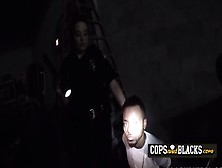 Two Horny White Fems Dominate Fugitive And Ride His Cock