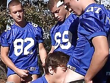 Cum On Joey Is A Team Sport For These Football Boys