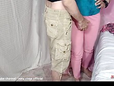 Canada Residing Long Black Hair Stepbrother Dance With Desi Stepsister Sara Very Hot Dance Mujra