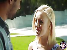 Blonde And Seductive Teen Gets Jizzed