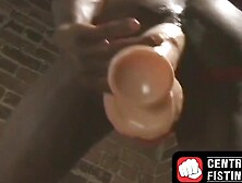 Centralfisting. Com - Muscular Black Gay Self-Pleasures With A Monster Dildo In His As