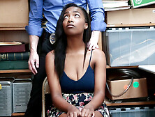 LP officer apprehended and fucked big titty black crook