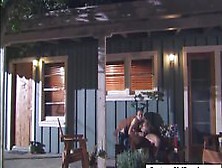 Brooke Banner - Sexy Blonde Fucks Gf Husband On Porch