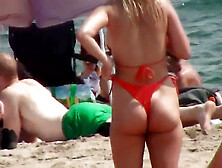 I Wanna Kiss Such Appetizing Butt On The Beach!