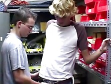 Surfer Dude Is Getting His Fat Cock Stroked By A Nerdy Teen Boy