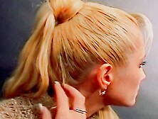 Hot blonde babe from Germany eating cum from a hard pecker