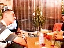 Horny Lover Graps a Thin Slut and Starts Eating Her Hairy Snatch.  Then Its Time for Some Fist Action.