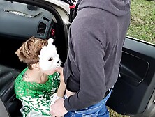 Amateur lovers Emily & Dave indulge in a wild roadside BJ fest