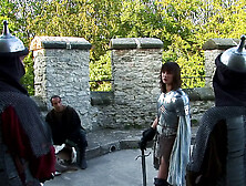 Theodora Ferreri has a gang bang in the castle