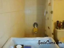 Hot Chick Masturbating In A Bathtub