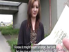 Czech brunette bangs pov outdoor