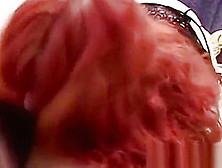 Redhead Wife Blowing Her Husband