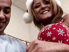 Hot Blonde With Holiday Clothes Get Fucked