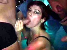 Her First Hard Sex Club Bukkake Gangbang