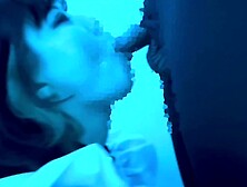 Jpanese maid gave a suck job and hand-job.  Sperm in mouth