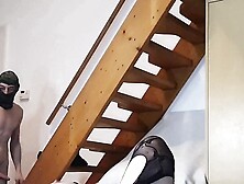 Condom ripped in a hard fucking gang bang