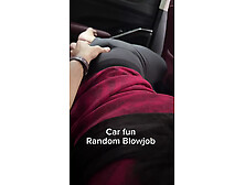 Boy receives Quick oral sex ORAL SEX by ex-wife in car