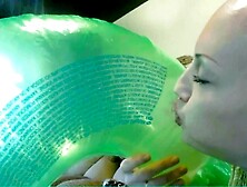 Inflate The Rubber Ring To Ride On It