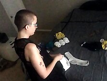 Bald Girl Ignores You While Folding Laundry Konmari Method