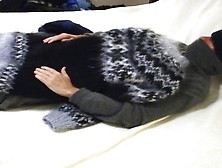 Wool,  Sweater Fetish.  Long Extended Masturbation And Fapping Wit