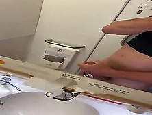 Jerk Off On The Airplane Bathroom