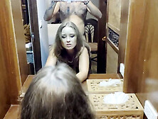 Huge round ass Polina on the edge of the bed begging for more