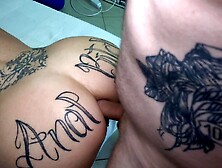 [Dry] Tattooed Butt Busty Milf Julia Exclusiv Gets Anally Trained