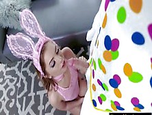 Tiny Easter Bunny Babe Gives Head And Gets Twat Pounded