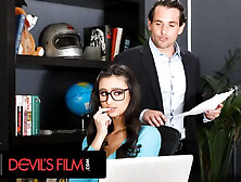 Devils Film - Horny Eliza Ibarra Can't Resist Masturbating And Her Boss Has To Bring Her To Order