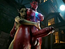 Lae Zel,  3d Animated And Virtual Reality - Nyl Amazonium And Karlach Extended Sonya Blade X Kitana Big Cock Destroys Dirty Pussi