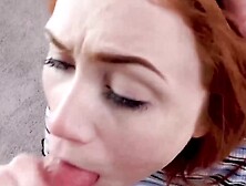 Petite Redhead Teen Slut DeepThrills Her Way Through A Huge Dick And Facial