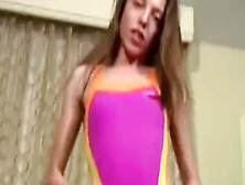 Sweet Teenie Lady Solo In Hot Swimsuit