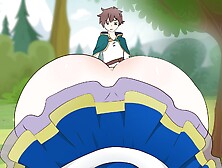 Aqua Wore a skirt that was short to seduce Kazuma Hentai Cartoon Parody Godaposs Blessing On This Wonderful Wold !