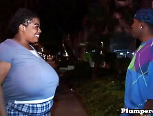 Black SSBBW licks on gigantic african schlong