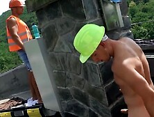 Horny Workers Are Having Anal Sex At The Construction Site