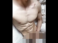 Oriental Student with abs hand-job
