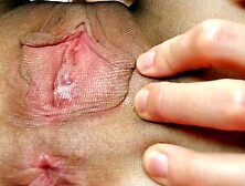 EXTREMELY SHEER NYLON! Close up monstrous vagina play in transparent dark nylon pantyhose (teaser)