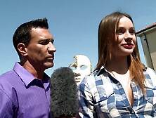 Irina Bruni enjoys double penetration with her handsome friends