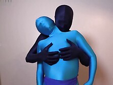 Zentai Blue Girl